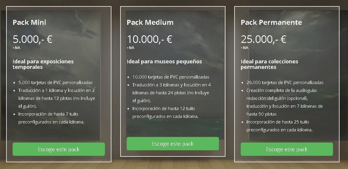 nub_art's tweet photo. Probablemente seamos la única empresa de audioguías para museos que expone claramente sus tarifas en la web. :) https://t.co/15ZWORgo0e https://t.co/qNBmH8QwFS
