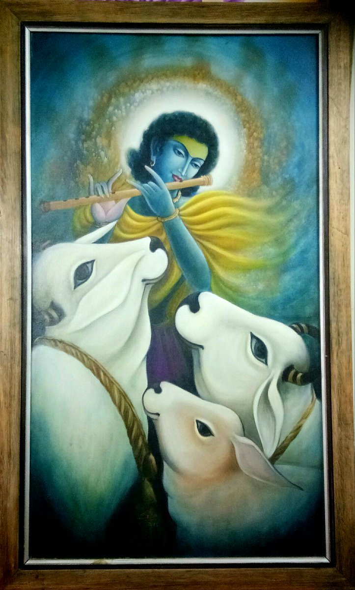RSuddha's tweet photo. Krishana with cows.
#Oilpainting #buyoriginalpaintings #religiouspai..For more info visit...https://t.co/a1fHOxSOAh https://t.co/rhE0amWtdY