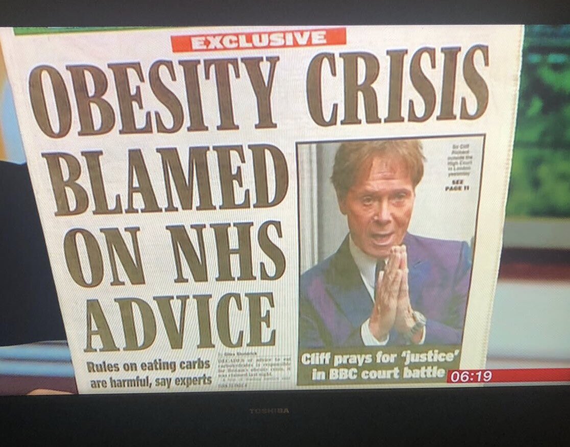 DrAseemMalhotra's tweet image. Front page Express also mentioned on BBC Breakfast News ‘NHS instructions should be ignored in favour of a low-carbohydrate, Mediterranean diet to beat diabetes, obesity and heart disease’ I think @theJeremyVine may also agree ;) google.co.uk/amp/s/www.expr… #obesity #PioppiDiet #NHS