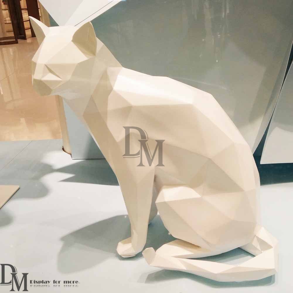 DisplayDm's tweet image. Fiberglass material #animatedfigurines - life size #catstatues, for #dressingwindowdisplay.