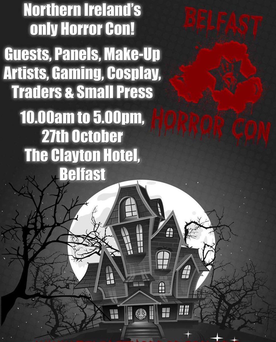 Logiebaird's tweet photo. Happy FRIDAY THE 13TH everyone. Announcements will be coming soon from @NIHorrorCon so please go follow them now. Also check out the FB page https://t.co/NzbGfQ3Lya #horror #horrortwitter #BelfastHorrorCon #NIHorror #horrormovie RTs appreciated https://t.co/b4atSpVSkA