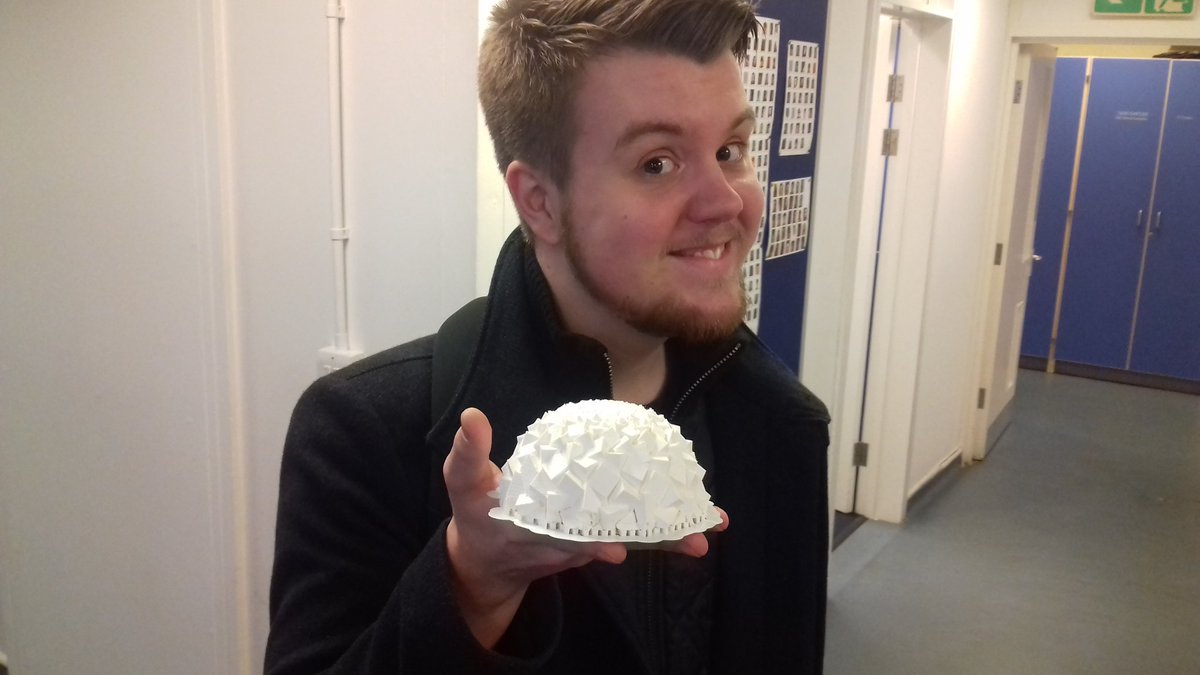 BathUNiLAB's tweet photo. Oooo look, our first 3D printed item. It may be appearing at an open day soon. Well done Sam. #maker #3Dprinting https://t.co/HMGEH3ZM8m