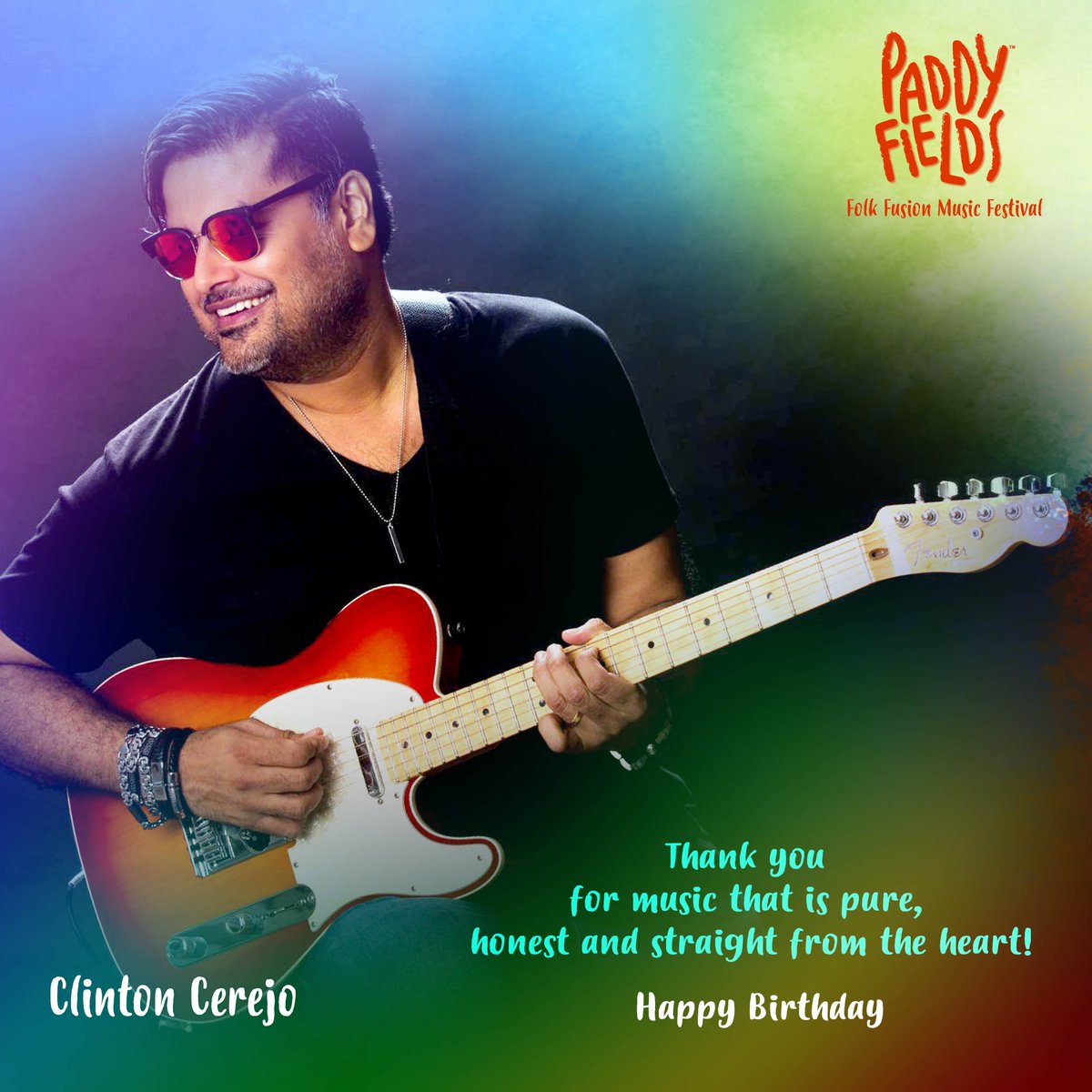 PaddyFieldsFest's tweet image. @ClintonCerejo's #MusicalStyle n enthusiasm has helped him work with leading #Composers. He has contributed to the Indian #Music, #Advertising and #Film industries.
#HappyBirthdayClintonCerejo #Musician #Singer #Band #Composer #PaddyFields #MusicFestival #FolkFusion #FolkMusic