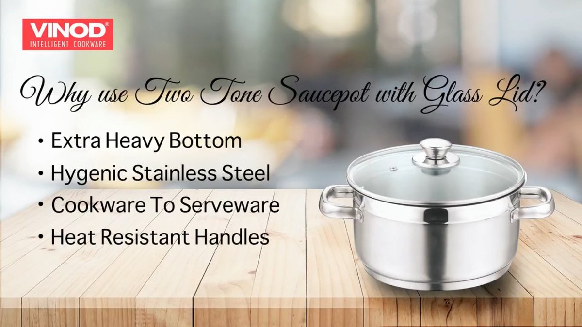 i_m_mou's tweet image. Answer 3 . Extra Heavy Bottom
Hygienic Stainless Steel 
Cookware to serveware 
Heat Resistant Handles 

#CookwithVinod