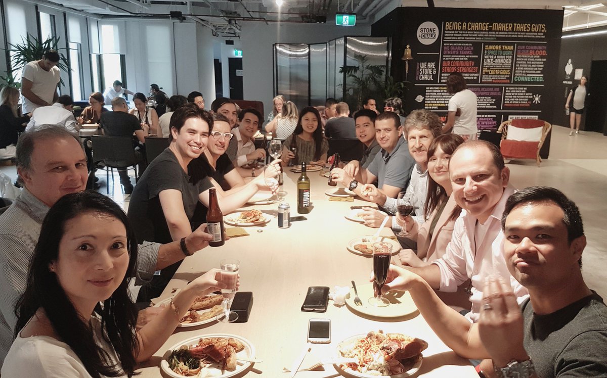 Residents that eat together, win together. #CafeteriaCatchup <a href="/stoneandchalk/">Stone & Chalk</a> #community