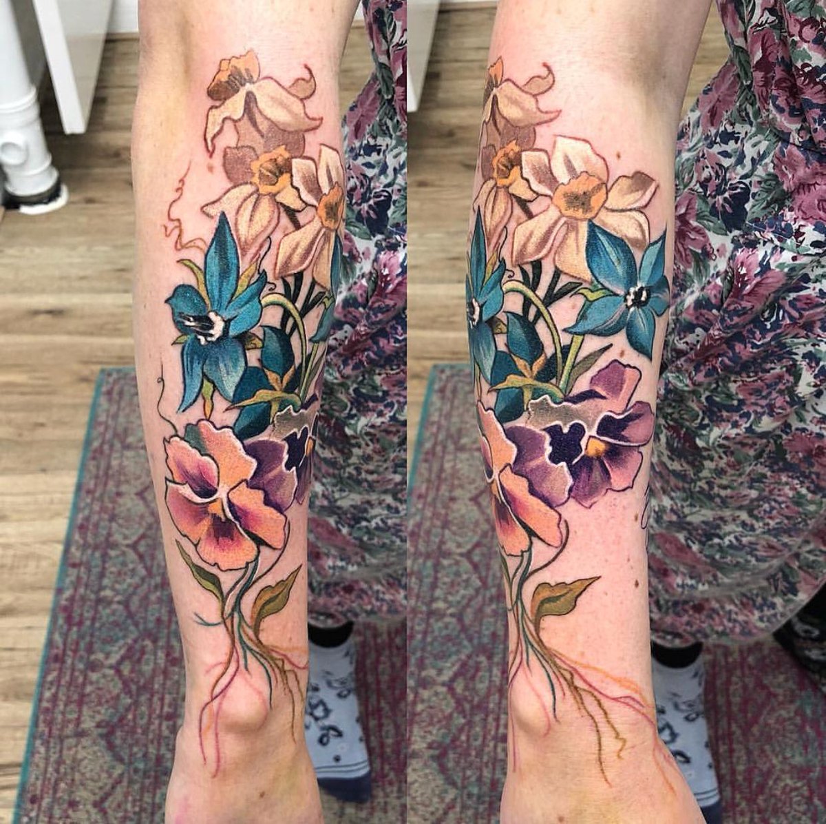 Briar Rose Flower Tattoo