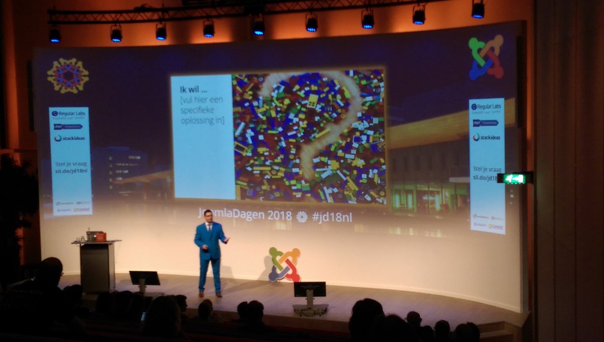 Best Joomladay stage ever!! #jd18nl  <a href="/joomladagen/">JoomlaDagen Nederland</a> <a href="/Joomla/">Joomla!</a> :-)