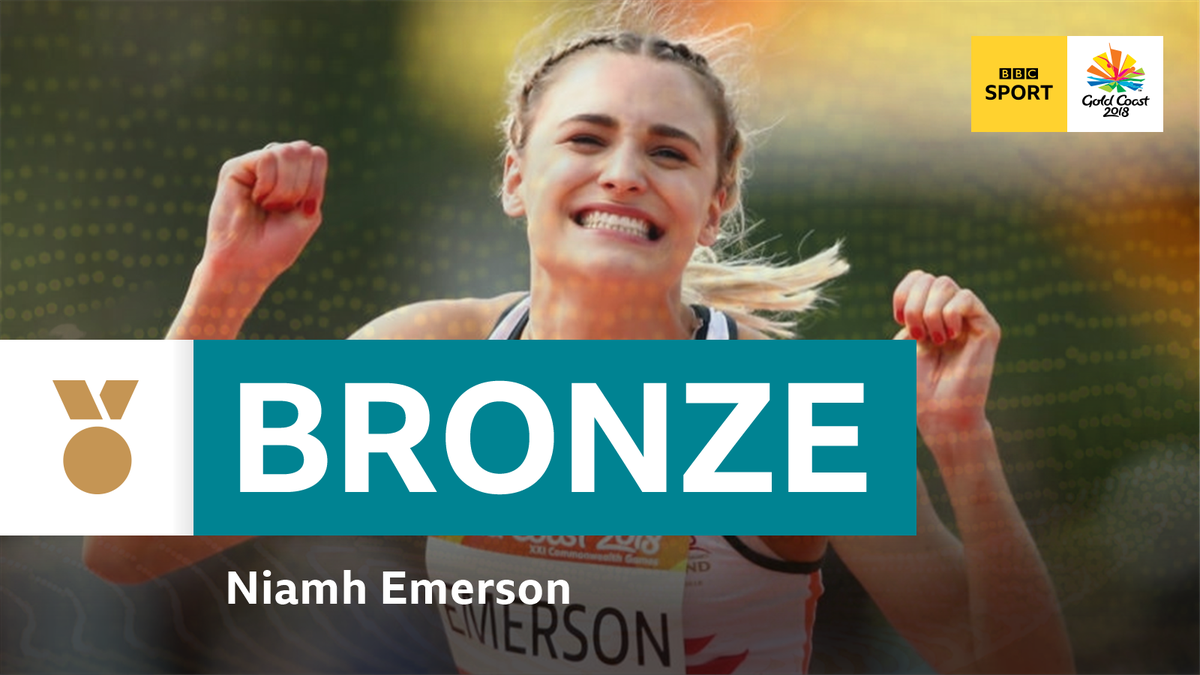 BBCSport's tweet photo. Niamh Emerson needed to put eight seconds between her and Celeste Mucci of Australia to get the bronze and she's only gone and done it! She flew round!
A superb display from the 18-year-old! 
https://t.co/t2bUU9rqYu
#GC2018 #bbcgoldcoast https://t.co/lVwDrSw1OQ