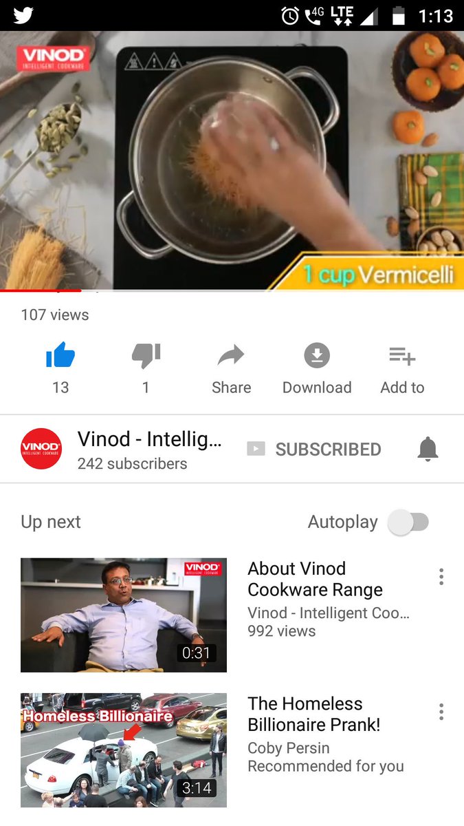 vikasbhansali88's tweet image. Go Guys Subscribe To @Vinod_Cookware (Vinod - Intelligent Cooking ) On Youtube for some Awesome And mouth Watering Videos ..❤️😍👍
Such A lovely Channel
#Youtube
#CookWithVinod