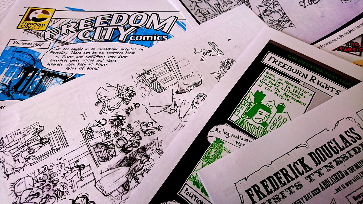 appliedcomics's tweet photo. News 1: new resources and activities developed with teachers to support the use of #FreedomCityComics with schools/groups. Includes draft artwork as a look behind the scenes. Free download https://t.co/QBVPKN7VU6 https://t.co/3XjSkNnp1C