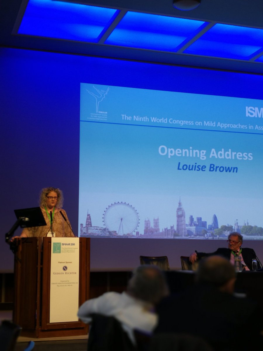 Thank you <a href="/LouiseJoyBrown/">Louise Brown</a> for opening day 2 of the ISMAAR Congress. #IVF
