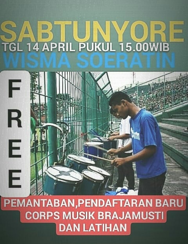 CMB_YK's tweet photo. Mari dimeriahkan untuk menggelorakan dan menggetarkan Tribun #SalamBrajamusti https://t.co/yN7vC9C521