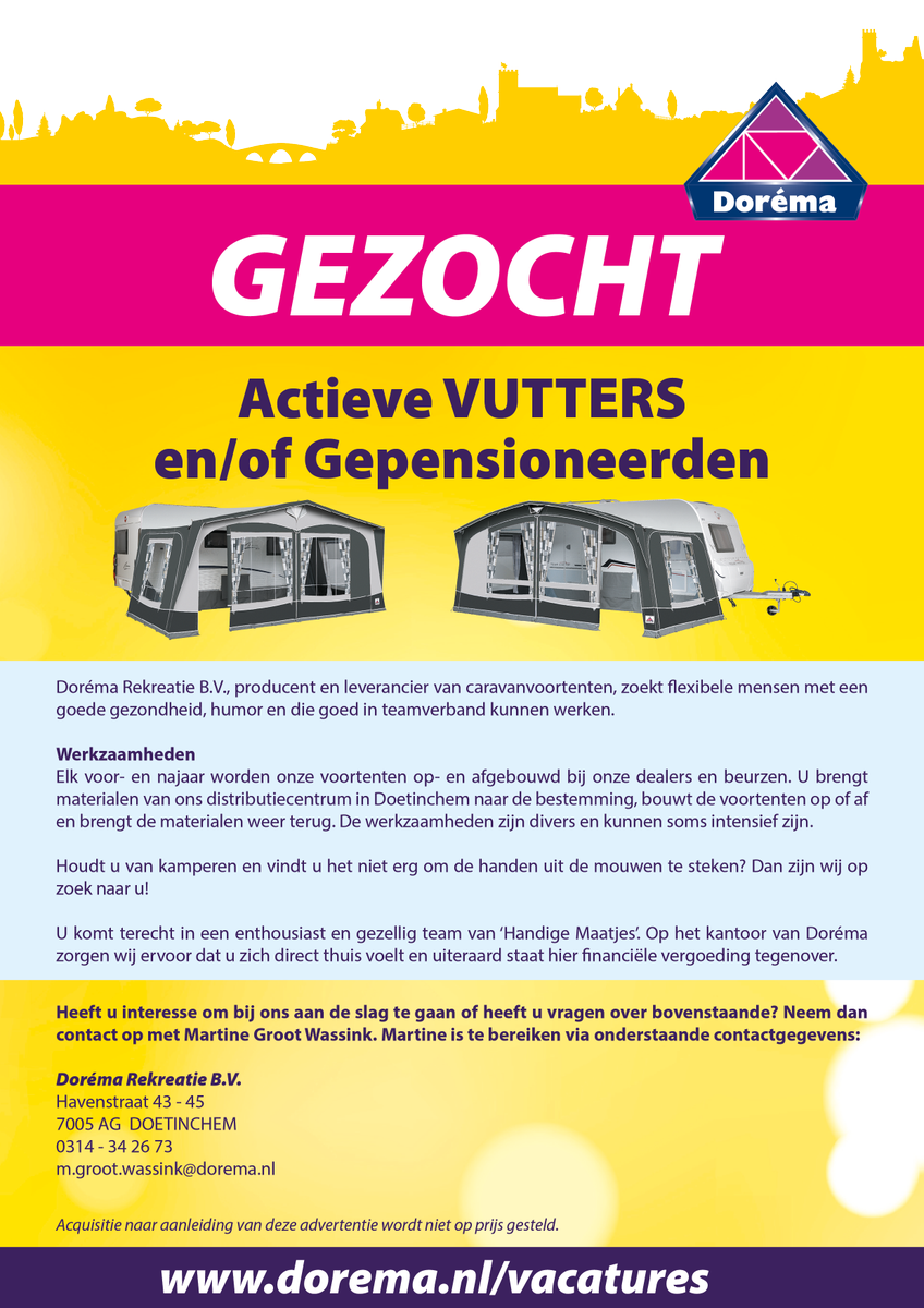 Wij zijn op zoek naar actieve VUTTERS en/of Gepensioneerden! Bent of kent u iemand waar wij naar op zoek zijn? Neem dan contact met ons op. ow.ly/hzT530jtcRN