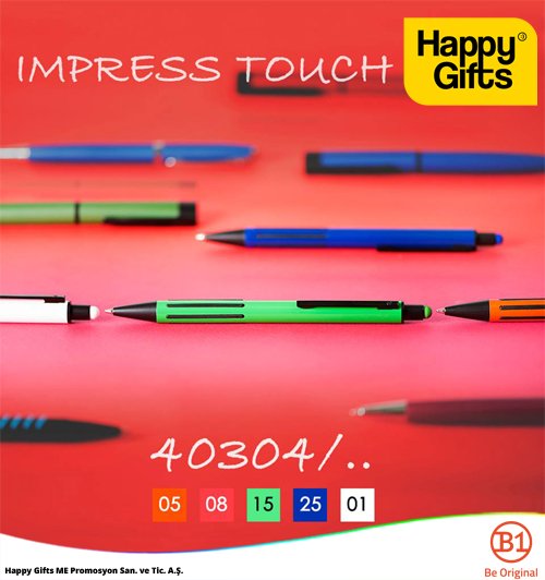 IMPRESS TOUCH ile yazı yazarken elleriniz yorulmaz, arkasını kullanarak  telefon ya da tabletlerinize de parmak izi bırakmadan not alabilirsiniz!