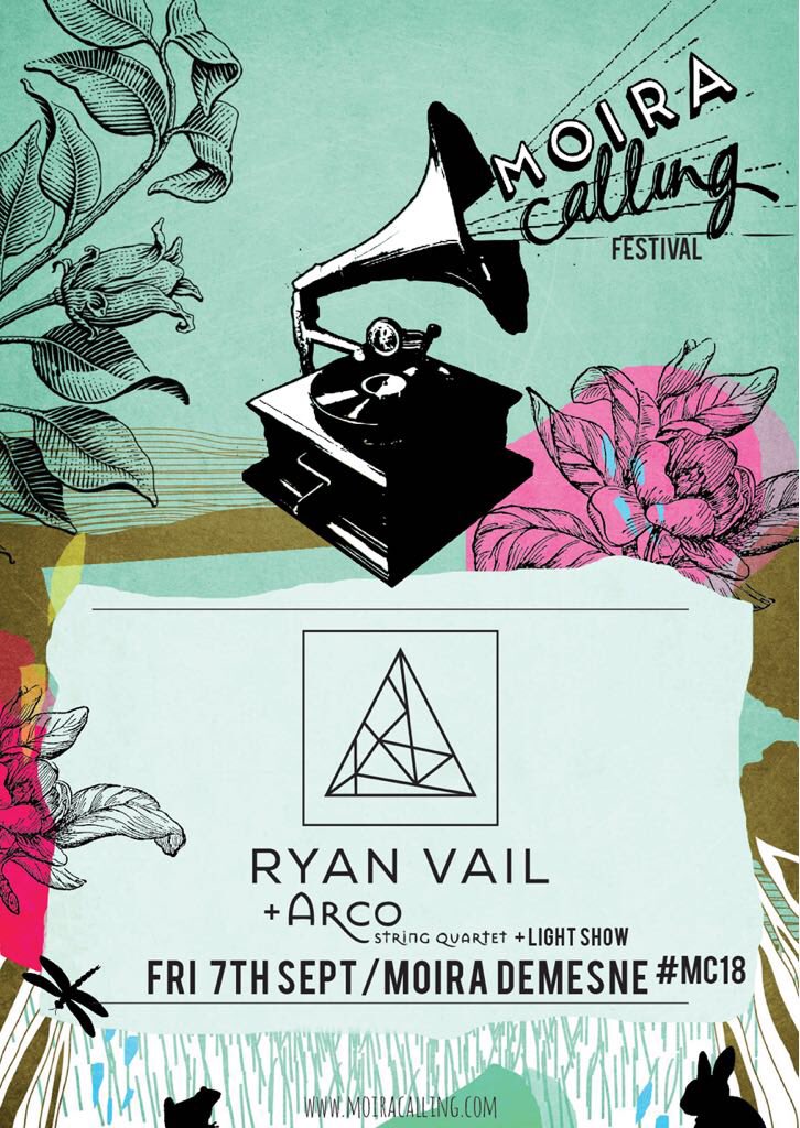 So here it is...Celebrated, visionary musician <a href="/ryan_vail/">Ryan Vail</a> will play his new album alongside <a href="/ClareArco/">Arco String Quartet</a> on Friday 7th September 2018!! We promise you a magical night with lots of lights &amp; lazers ⚡️Tickets on sale now musicglue.com/moiracalling/e… 🙌🏻#MC18