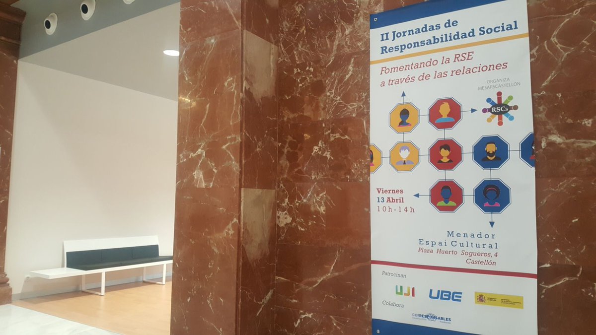 marcosgonzalezm's tweet photo. Ya todo preparado para comenzar en #Castellon en las las II Jornadas de #ResponsabilidadSocial en #menador @Corresponsables siempre apoyando la #RSE en todo el país a través de su Anuario y de todo lo que hace #MesaRSC https://t.co/t0hjulhUbZ
