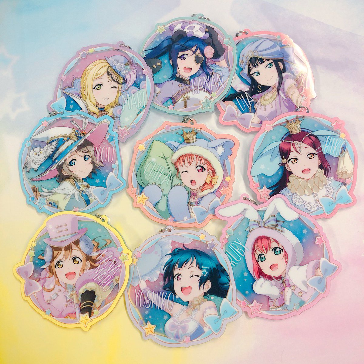 Twitter पर ブシロードクリエイティブ公式 予約締切迫る スマートフォンアプリ ラブライブ スクールアイドルフェスティバル より ラブライブ サンシャイン キャラリウムアクリルストラップvol 3 現在好評ご予約受付中 ７月発売予定です 確実に手に