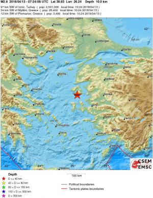QuakeFactor's tweet photo. QuakeFactor:ML 2.6 NEAR THE COAST OF WESTERN TURKEY https://t.co/mWOhuxuuu9 https://t.co/aGi9Q5XaI9