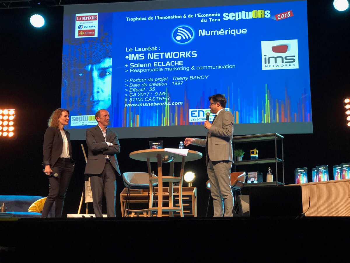 Nous sommes très fiers d'être lauréat des Trophées de #Économie et #innovation dans la catégorie #numérique Merci à tous les t'IMS qui s'engagent pour un monde numérique plus sûr. Merci <a href="/ladepeche81/">La Dépêche Tarn</a>  <a href="/CCI_du_Tarn/">CCI du Tarn</a> #septuors81 #Albi #Tarn