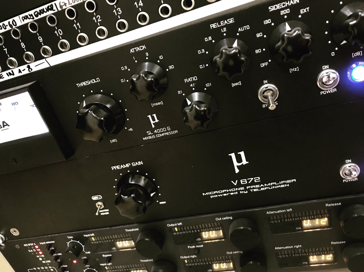 gregortresher's tweet photo. Re-assembling my studio, time to get these friends back into the signal-chain. #telefunken #v672 #sl4000g https://t.co/sWhPw0tDM0