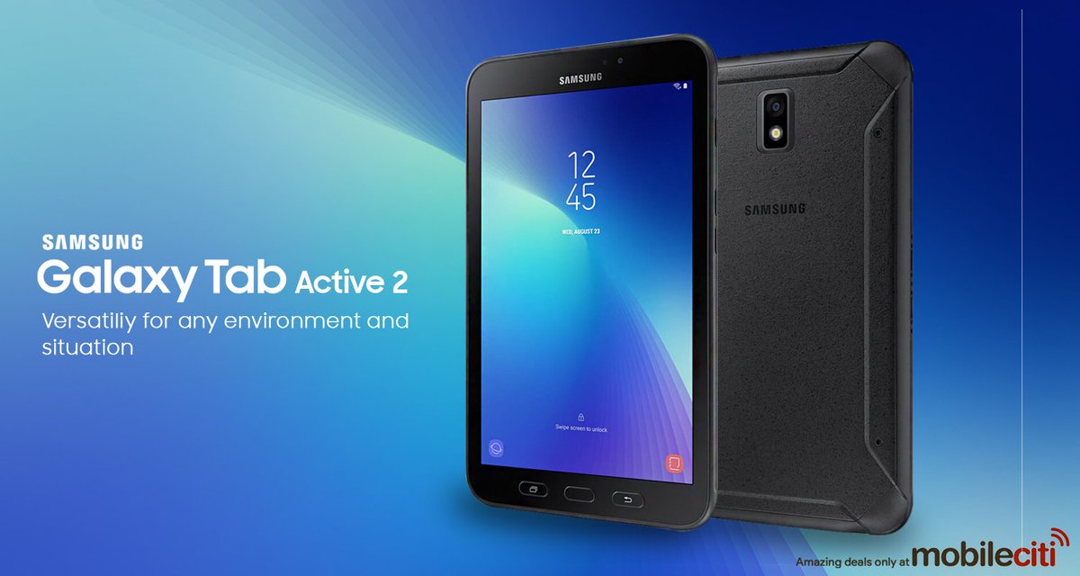 mobileciti's tweet photo. #Samsung #Galaxy #Tab #Active2 - Ruggedised #design, Reliable water and dust #resistance, #Replaceable #battery power. Buy Now: https://t.co/mckQx5vLfl #mobileciti #tabactive2 https://t.co/90mBKCwjwh