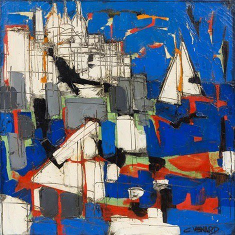 universictimes's tweet photo. 'Le Port de Marseilles':CLAUDE VENARD(1913-1999) #French #postcubist  @desireeaugust @Anieska @yebosfaye @BrindusaB1 https://t.co/uCg0d9iqFi