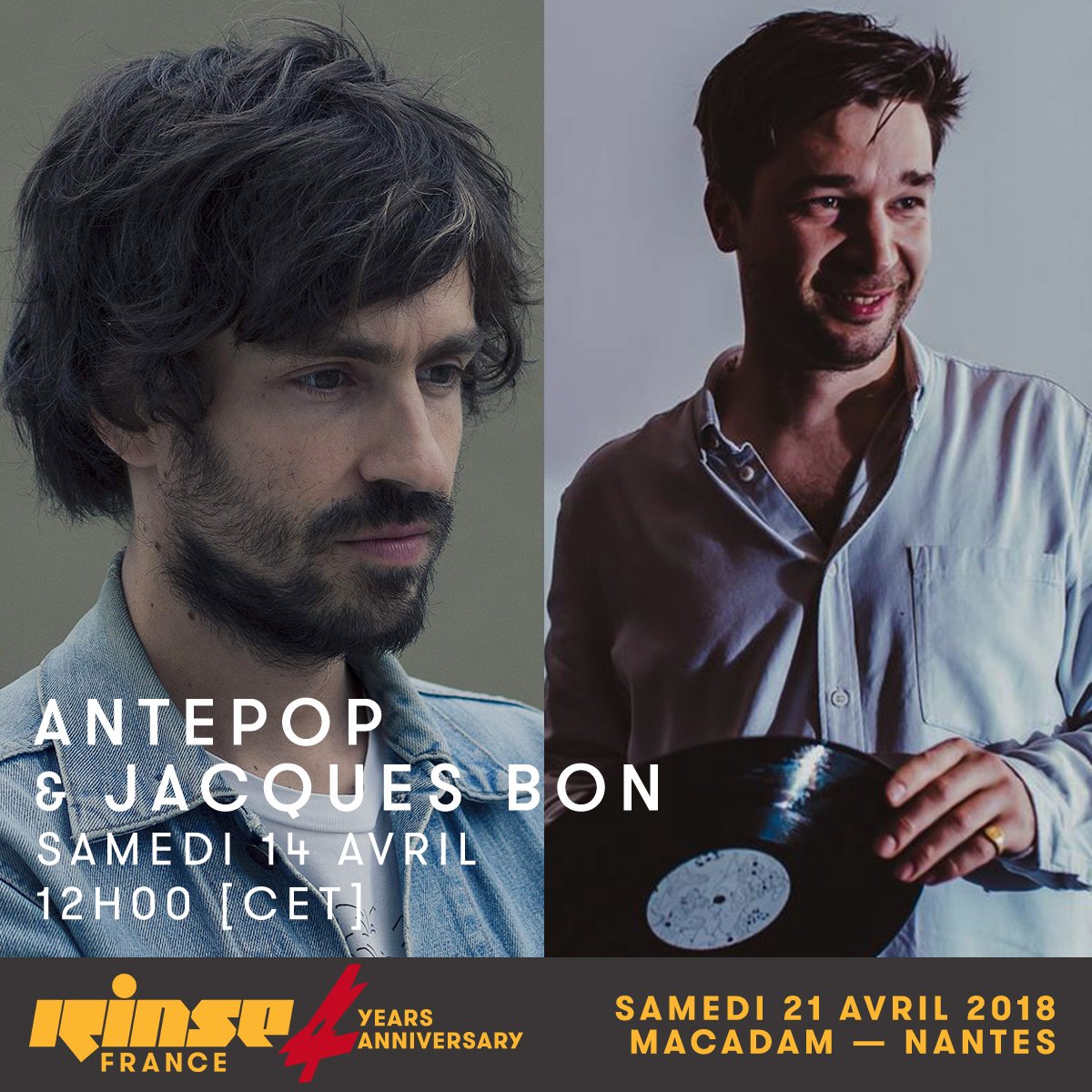 InvertedAudio's tweet photo. / / RADIO / / Tune into @RinseFrance this Saturday for a back-to-back session with @Antepop and #JacquesBon - Streaming live from 12:00 - 14:00 CET!! #deephouse ´#techno #paris #rinsefm https://t.co/QXfae2b4q4 https://t.co/2S67dupeVa