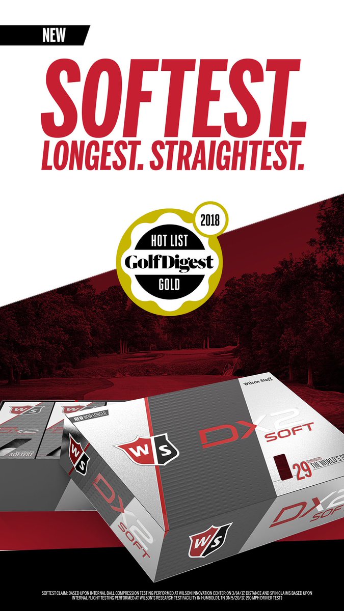 WilsonGolfEU's tweet photo. @WilsonGolf #DX2soft winning #Gold in @GolfDigest awards. Worlds softest golf ball. https://t.co/8gW1tF9b6b