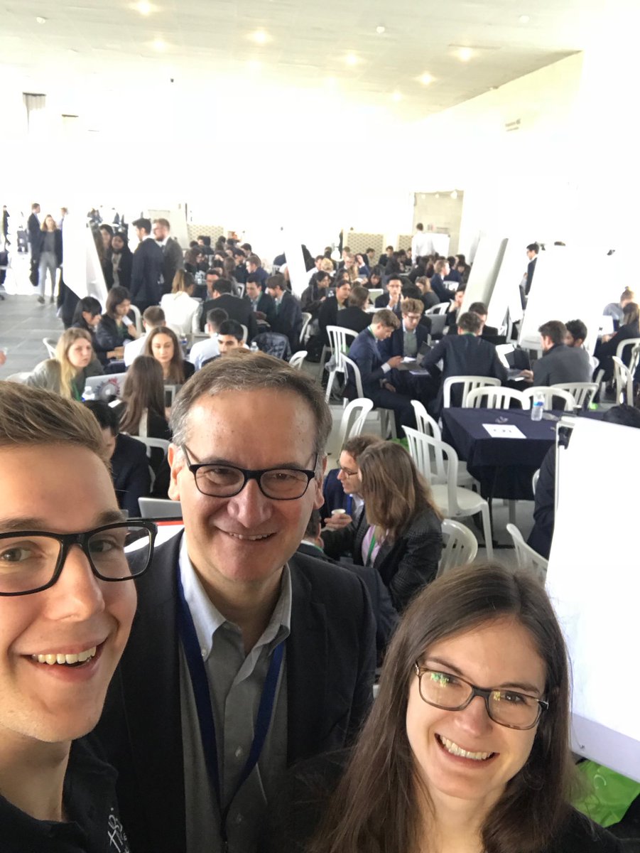Bpointeau's tweet photo. @BainCompanyFR sponsor bonding with the #HBG2018 organizers while everybody else is working. https://t.co/04RHf4O2nA