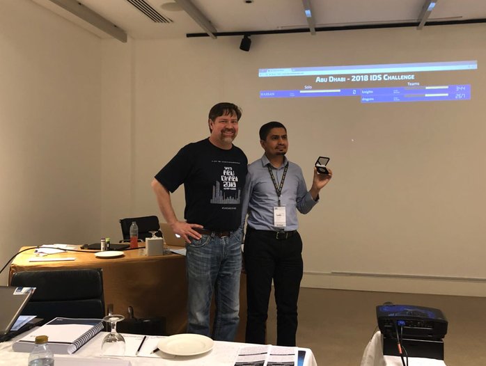 SANSEMEA's tweet photo. Challenge winners from #SEC503, ICS410 and FOR500 at #SANSAbuDhabi. Interested in taking a course in the #ME region? You're next opportunity is at #SANSRiyadh from April 28th. Learn more here: https://t.co/JeRKMiYJA0 https://t.co/9lnWVCselh