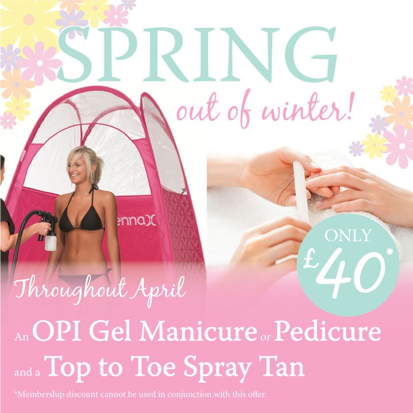 SPRING out of winter with our great April offer at Beauty at the Village - an OPI Manicure or Pedicure and a Sienna X Top to Toe Spray Tan for only £40!
tandridgetrust.co.uk/index.php/beau… 
#BeautyCaterham #Manicure #Pedicure #SprayTan #SiennaX #OPI #PamperYourself #SpringOffer