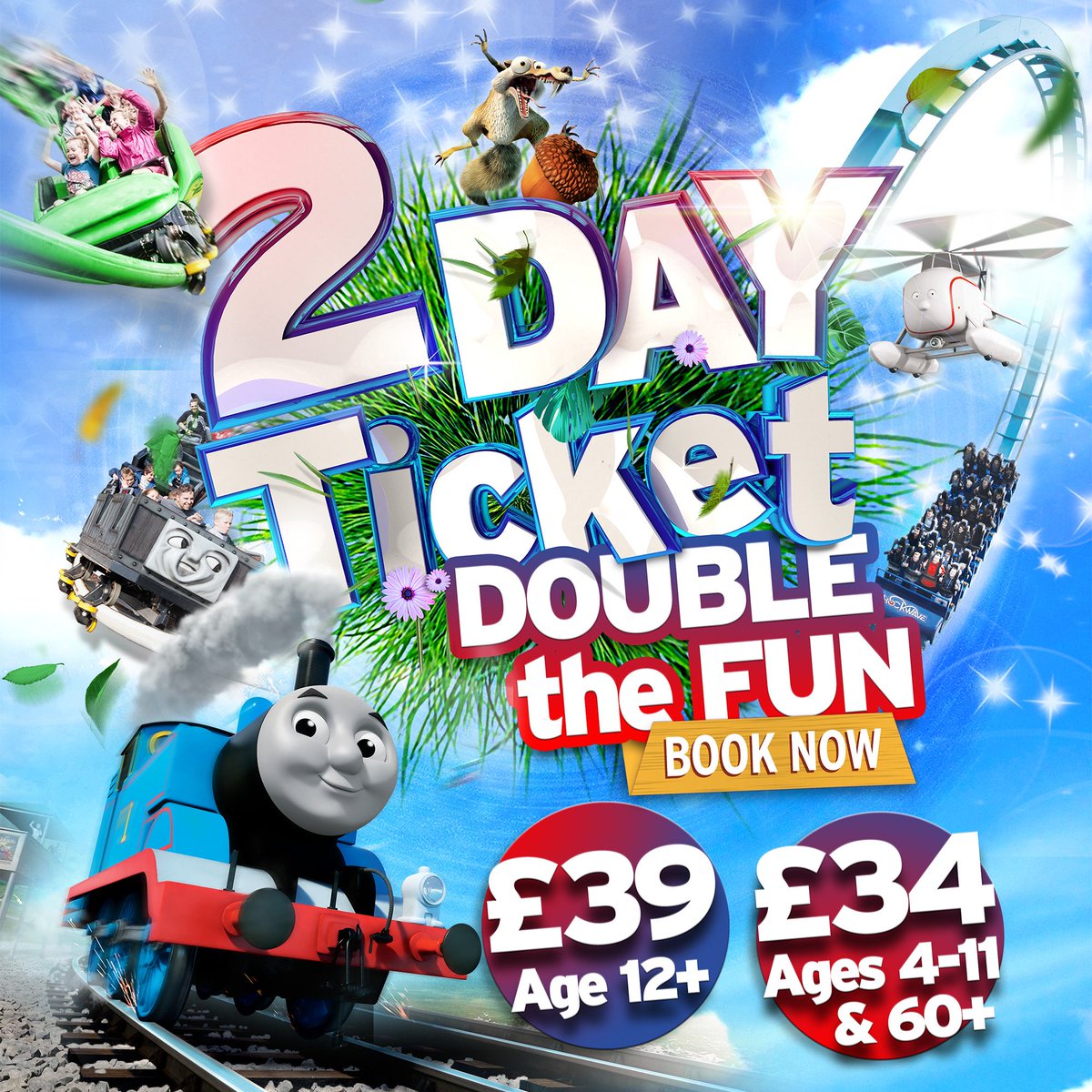 FREEBIE FRIDAY! In celebration of the launch of our '2 day ticket' , we are giving away 2 day tickets for May Bank Holiday to a family of 4. All you have to do for the chance to #WIN is LIKE &amp; RT. T&amp;C's apply.  socsi.in/isXjH