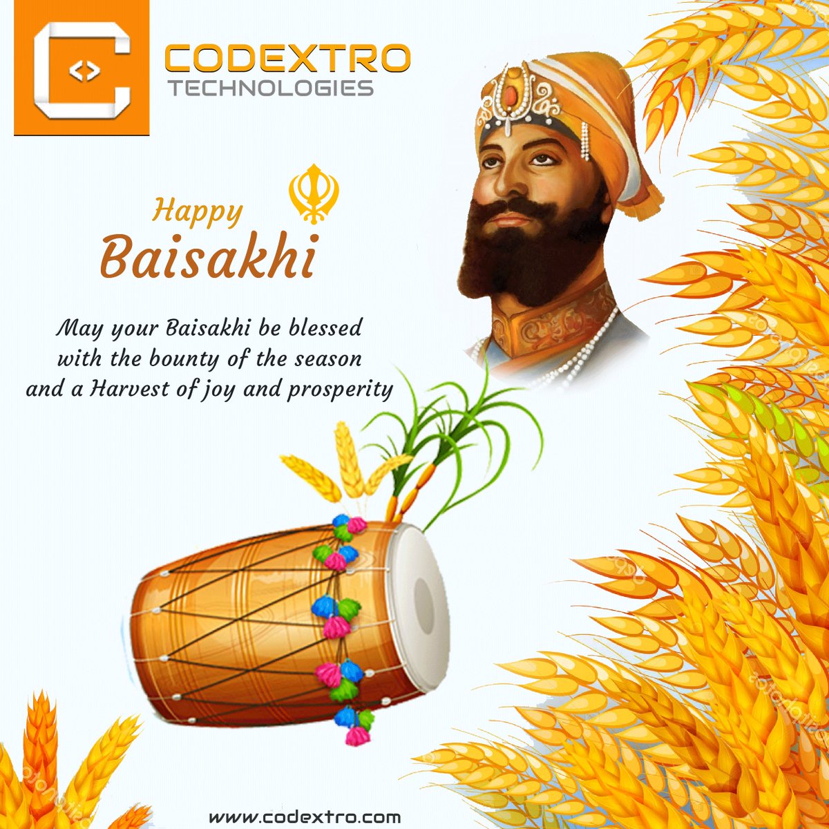 CodextroT's tweet photo. We wish you a very Happy Baisakhi. 
#Happy #Baisakhi  #Codextrotechnologies #Itcompany #Mohali https://t.co/0gkMK3eXbs