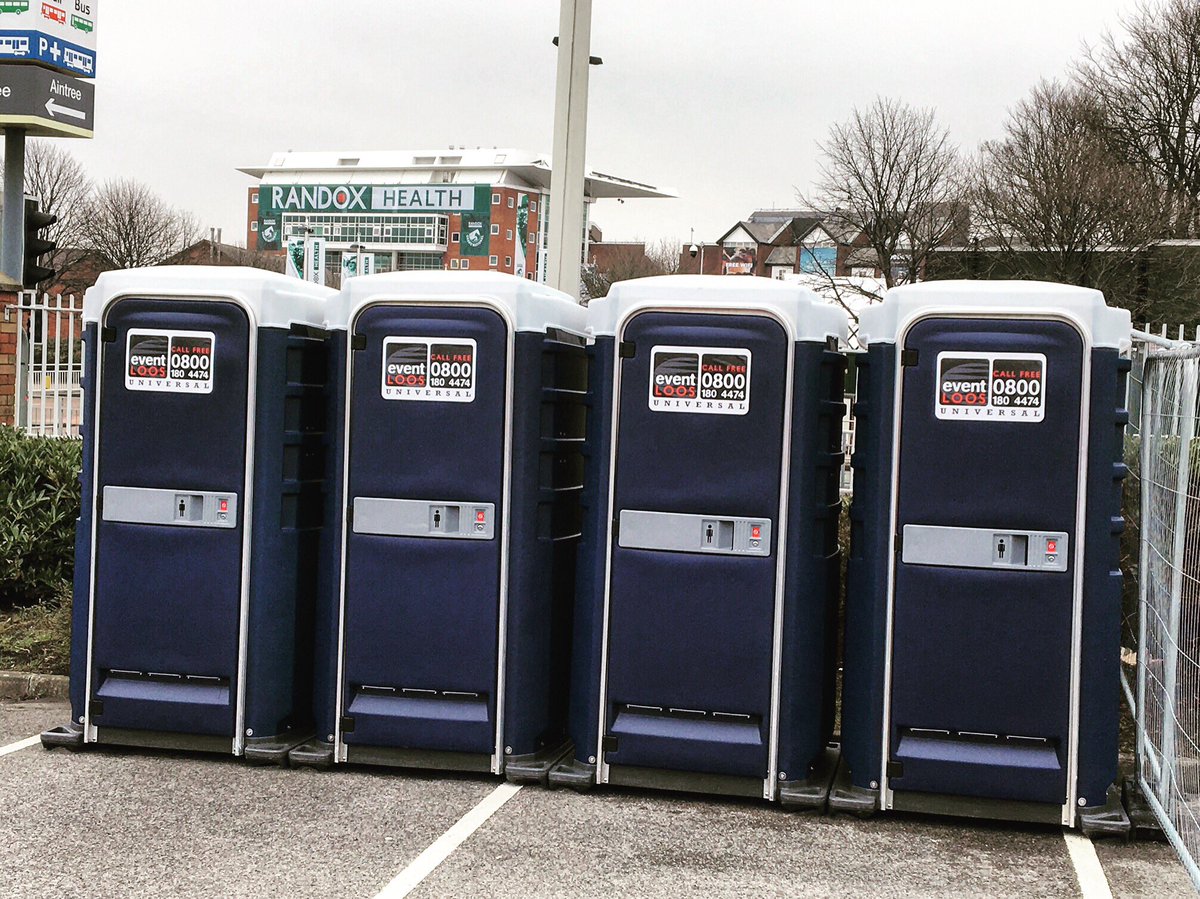 universaltanker's tweet photo. We have put the first of our new Event Loos out at The @RandoxHealth Grand National at @AintreeRaces ๐
Supplied to Merseyrail at Aintree Station ๐ฝ
#TheGrandNational #TheRandoxHealthGrandNational #GrandNational #EventLoos #PortableToilets #ToiletHire #PortableToiletHire https://t.co/EDDDeDv4Wj