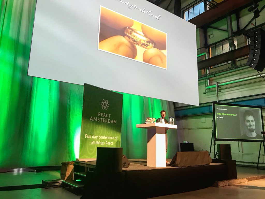 ladyleet's tweet image. Oh hayyy @mweststrate talking about grokking state in #reactjs #reactamsterdam