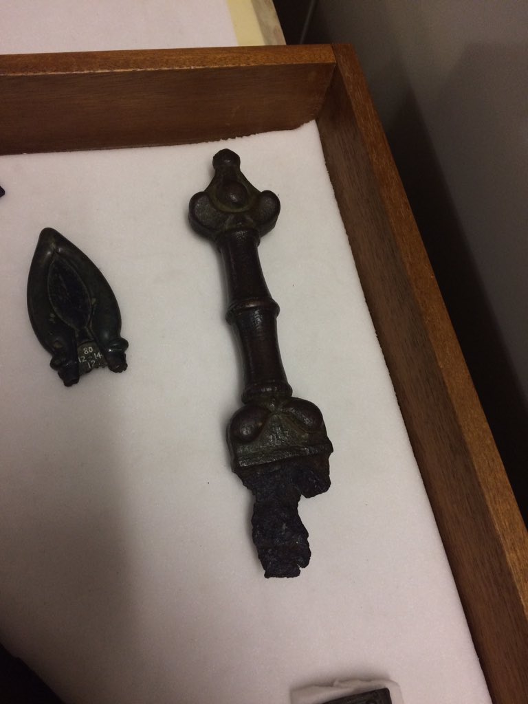 Spent yesterday looking at some fabulous Iron Age #swords and #shields with fantastic PhD students <a href="/ArchaeologyMatt/">Dr Matt Hitchcock</a> and <a href="/catherine_cej/">Catherine Jones</a> from <a href="/UoMArchaeology/">Manchester Centre for Archaeology and Egyptology</a>. Always inspiring to see the collection through fresh eyes!