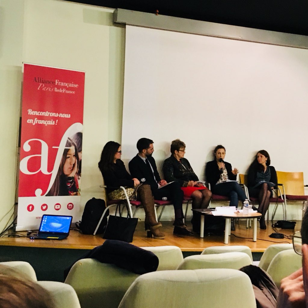ccfsorbonne's tweet image. Les métiers du français dans les dispositifs bilingues

Journée pro de l’ @asdifle  avec #ADEB á @alliancefrparis 

Table ronde : “les dispositifs de formations bilingues: quels formats pour quels objectifs”