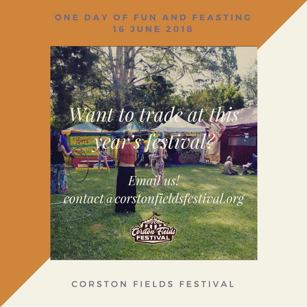 We still have spots available for traders! Get in touch for more info! 

#festivaltraders #festivalseason #corstonfieldsfest #streetfood #festivalstalls #bandapplications #markettraders #somersetfestival #whatsonsomerset #familyfestival