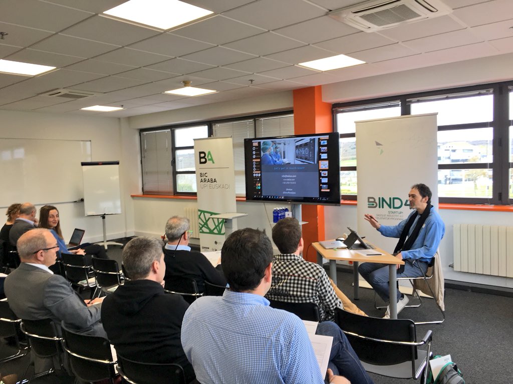 BICAraba's tweet photo. Último bloque de startups @bind40 con @Optimus3D_VIT @kartenspace @bihartech y @tedcas https://t.co/QL7wj579pl