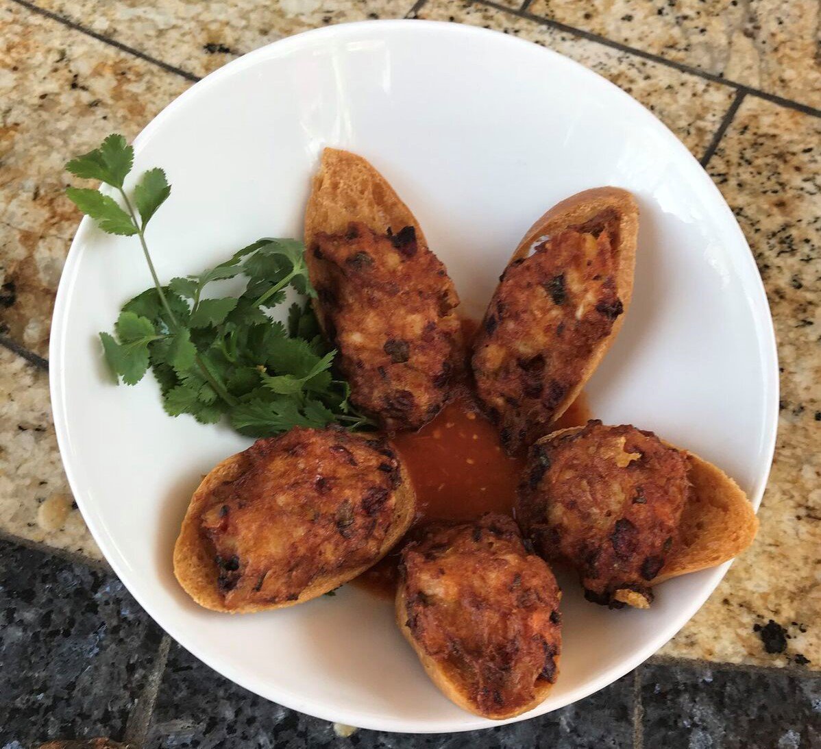 SoCoCafe's tweet photo. Have you come by for the new spring menu? We have so many new menu items for dinner like the Seafood Crostini: Crispy #crawfish and shrimp topped baguette in a spicy arbol salsa  #eatlocal #sococafe #dinner #congressave #appetizer #treatyoself https://t.co/srhdLkCKjm