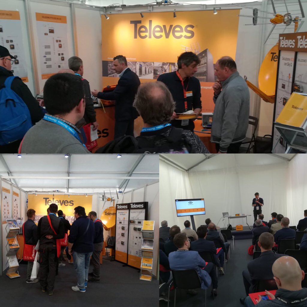 emidev78's tweet photo. 🎥Live = giorno n.2
🇮🇹Televes in #Elettrica2018
Stiamo presentando le soluzioni #FTTH ,#Mosaiq6,#H30Flex, soluzioni con tecnologia #dCSS compatibile con #SkyQ ,i moduli #T0X #Hospitality per i canali #TivúSat che #SatFree!
Sporting Village Novara(12-15 Aprile) https://t.co/Sj61DPP5ps