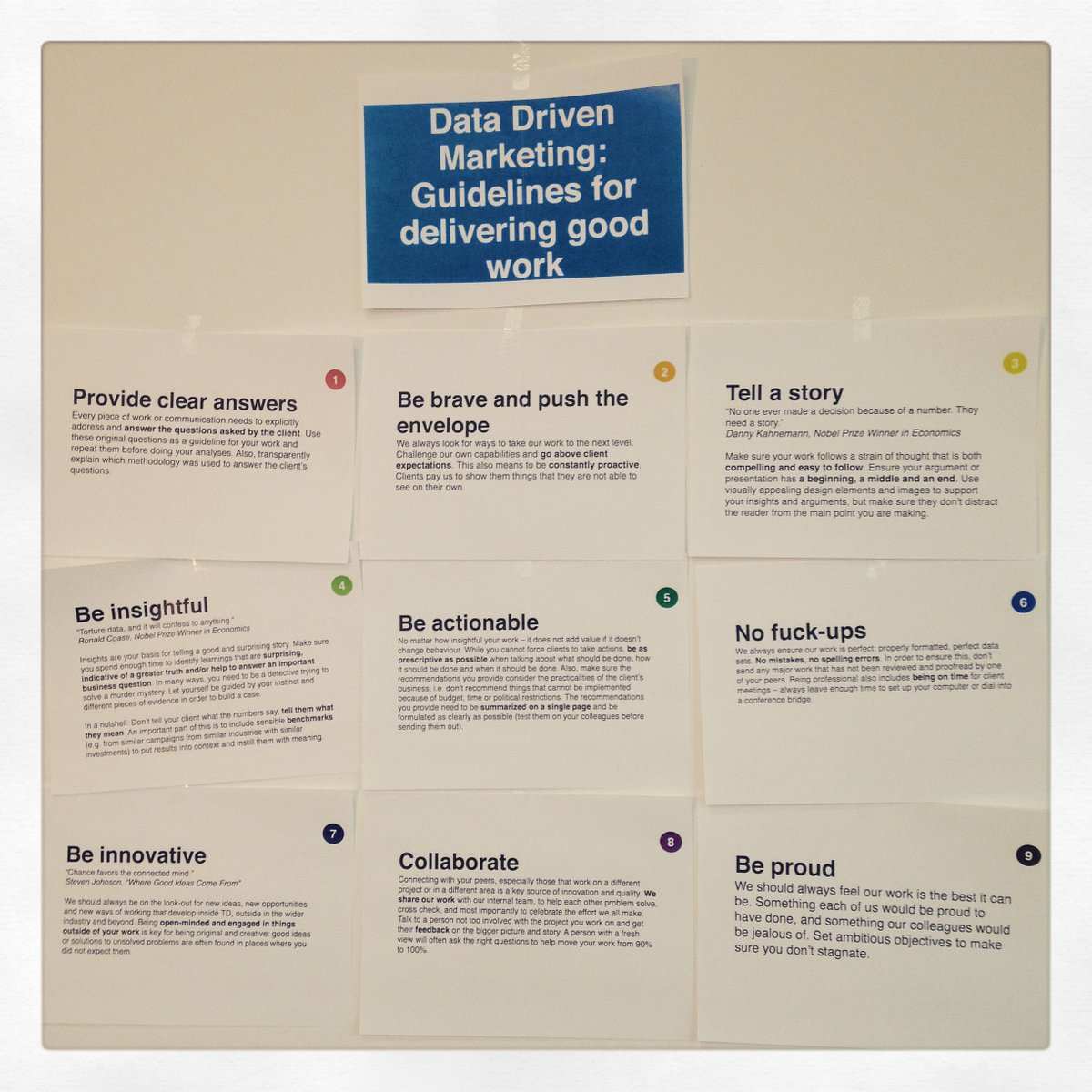 td_reply's tweet image. Want to know how we work? Here are our guidelines for delivering good work at @td_berlin #tdProjects #DataDrivenMarketing