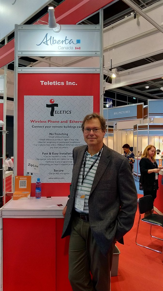 Teletics's tweet photo. Drop by stand 3G-C04 at the Hong Kong International Expo to learn how you can easily install a wireless point  to point link to connect two locations that need a network. Eric Larson will help you! @hktdc April 13-16 https://t.co/Va36HPJReD