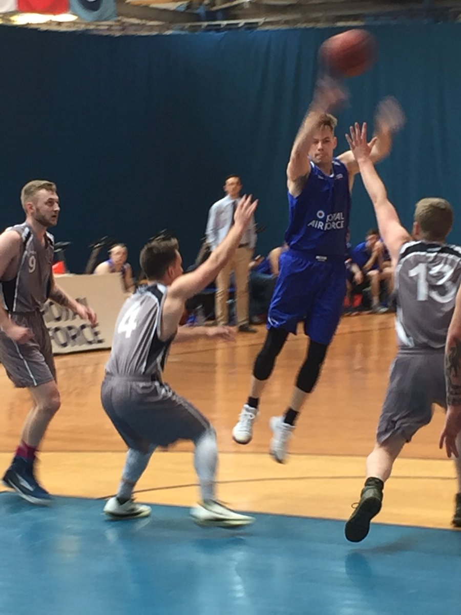rafbasketball's tweet photo. Great start for #RAFBasketball #interservices RAF Under23 beat Navy 85-60 #letsgoairforce #RAF100 @RAFSportsFed https://t.co/rpzL4ax7jb