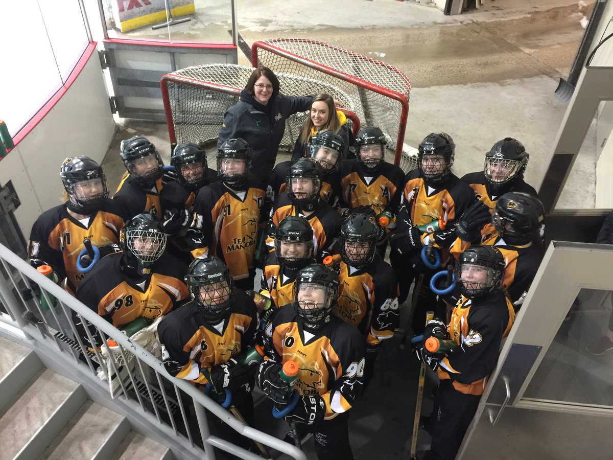 Skavvadas's tweet photo. U16AA Team Manitoba moving on to the semi finals after a win over Zone 2. Probably one of the best ringette games I have had the pleasure to watch. Both teams played hard fast ringette. Go Toba!!!! #CRCGRIND @ringettecanada @bvraringette @panamrehab https://t.co/9OVu4KB8aT