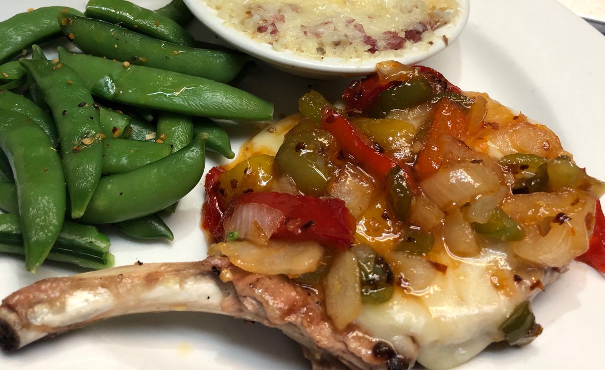 SnapsInJasper's tweet image. This weekends special- Smothered Asian Pork Chop!