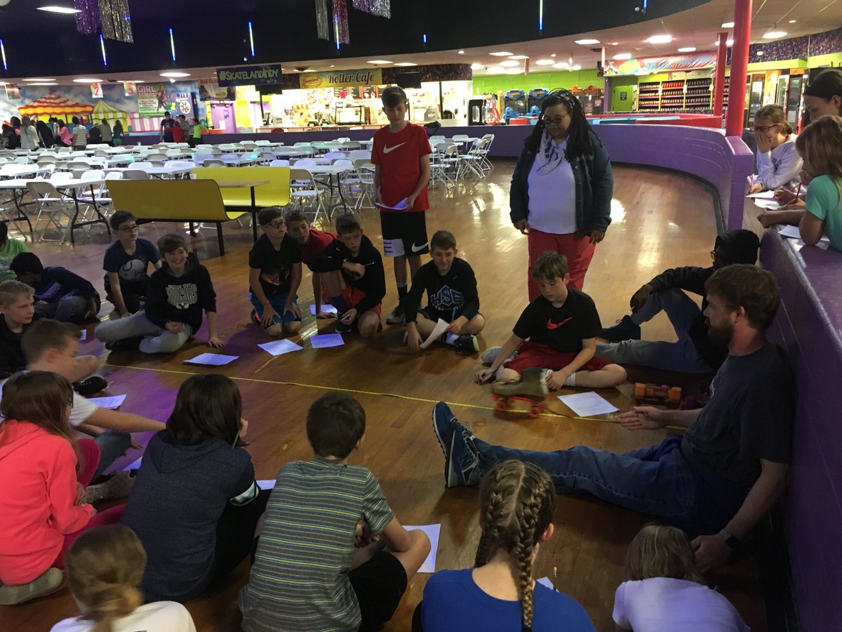 6th graders learning abt Newton’s laws at Skateland <a href="/HJHPanthers/">HIJH Panthers</a>