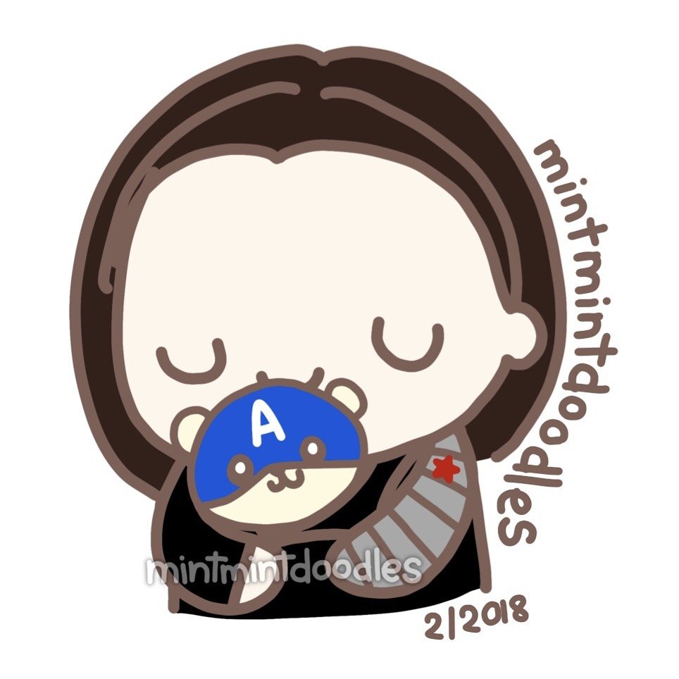 #Bucky’s Civil War jacket is perfect for kangarooing Captain Ameribear ❤️