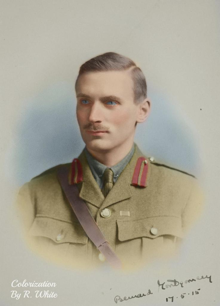 Picture of Bernard Montgomery in 1915 Captain of the Royal Warwickshire Regiment