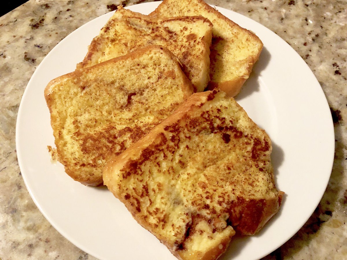 SweetsWilmot's tweet photo. This is how we start the weekend at our house - French Toast made with our fresh baked #CinnamonBrioche!  And yes, there are loaves available today :). #openuntil8 #newhamburg https://t.co/r8dsnb7mUb
